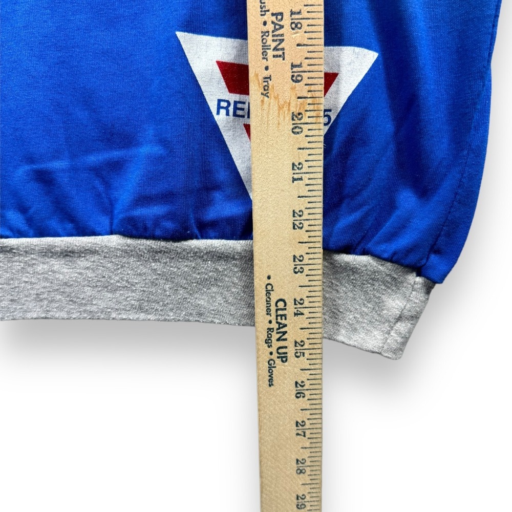 Reflex-5 Mens Sweatshirt Long Sleeves Crew Neck Pullover Colorblock Blue Gray M - Picture 4 of 8